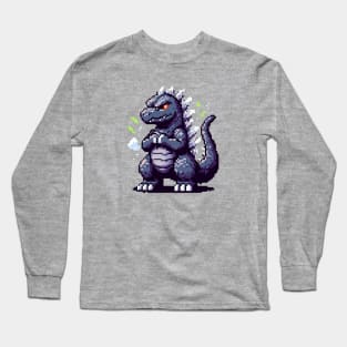 Pixel Godzilla Gojira Ichi Long Sleeve T-Shirt